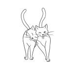knuffelende katten